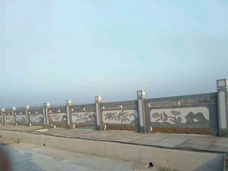 河道青石护栏雕塑