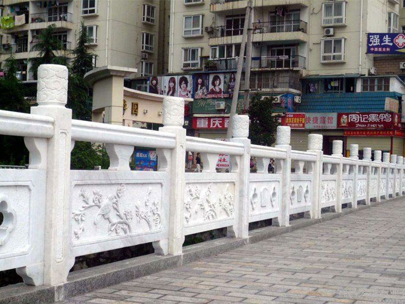 城市河道汉白玉护栏雕塑